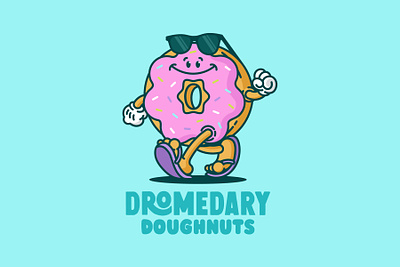 Dromedary Doughnuts Logo Design brand design brand designer brand identity branding donut donut branding doughnut doughnut branding doughnut shop doughnutshop graphic design identity illustration logo logo design logo pack logo suite logodesign primary logo vector