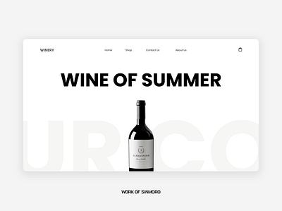 Wine Of Summer Project adobe adobe xd black design graphic design minimal modern new shop ui uiux ux website website design white wine winery xd