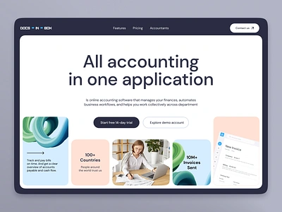 Accounting Software Website accountant accountant website accounting design ui web website