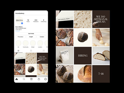 Instagram Assets Design bakery cafe feed graphic design grid layout instagram instagram account instagram design instagram feed instagram grid instagram grid layout instagram page instagram profile instagram stories instagram template instagram templates instagram visual social media social media post social media templates