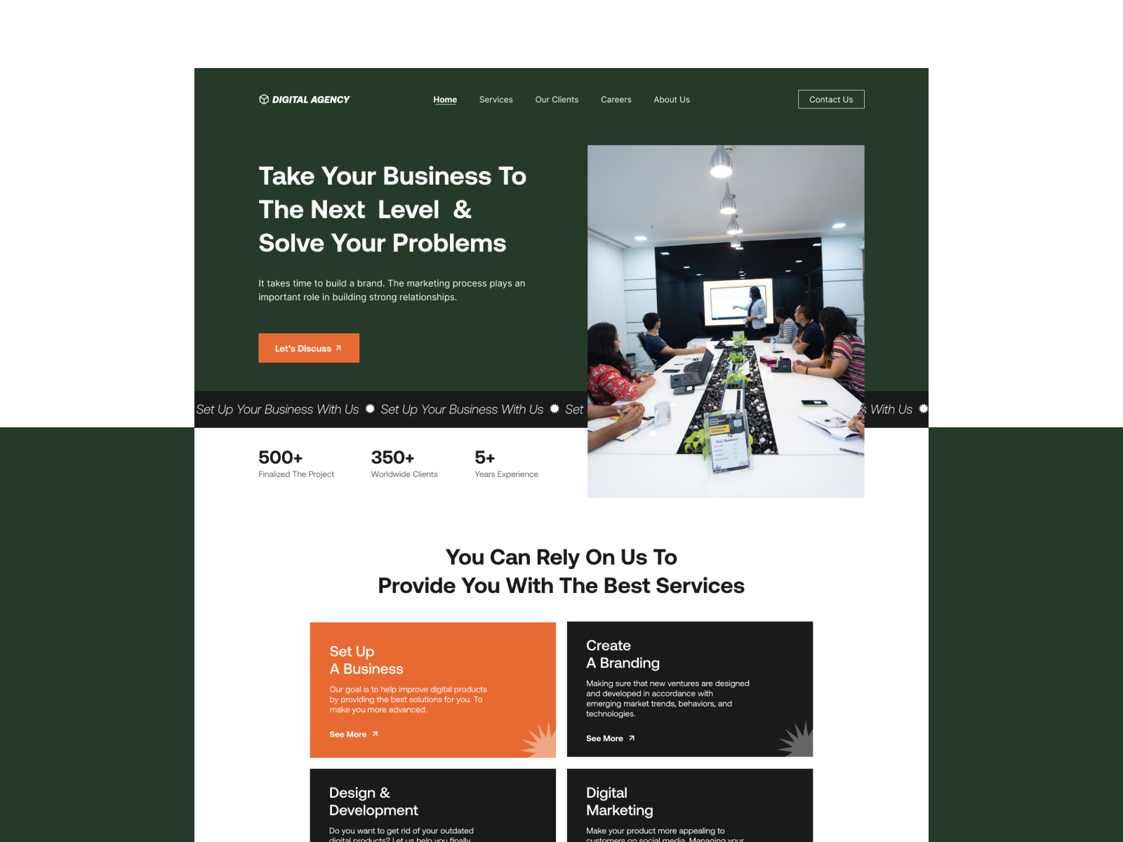 Digital Agency Landing Page UI By Imran Hossain On Dribbble