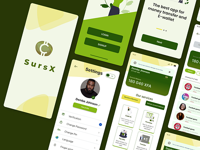 Surs exchange- Electronic wallet application app design e wallet finance ux