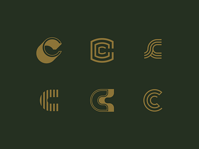 Letter "C" Logo Marks alphabet bespoke brand c consecutive cusom design geometric icon latin letters line logo mark minimal simple type unique vector