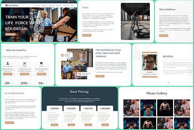 KOUDSTAAL - Landing Page Redesign fitness website gym website homepage landing landing page ui design ui ux ui ux designer web design web page website website redesign website ui