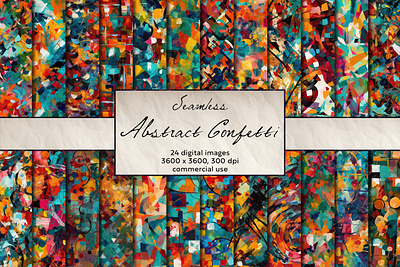 Abstract Confetti Seamless Pattern scrapbook paper