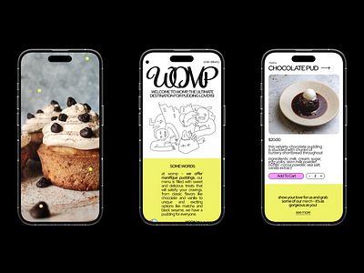 Pudding Cafe Landing Page Design animation branding figma design graphic design illustration landing page motion graphics ui design ux design website cafe