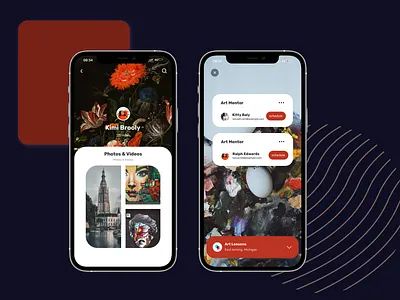 Artify app artist social media ui ux