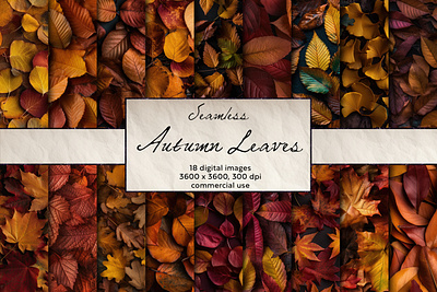Autumn Leaves Seamless Pattern scrapbook paper