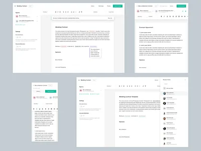 Pixieset - Studio Manager Contracts product design ui ux