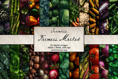 Farmers Market Seamless Pattern