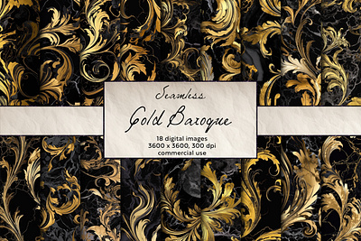 Gold Baroque Seamless Pattern