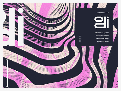 Odi Launch Poster black brand branding design early stage funding grain logo pink poster risograph startup texture vector