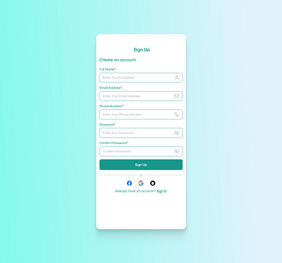 Daily UI 001 - Sign Up Page app dailyui design signup ui