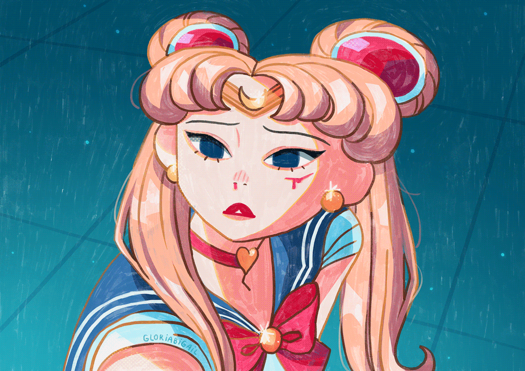 🌙 Sailor Usagi animation anime anime 90s art cartoon characterdesign design fanart flat girl illustration magic magical manga minimal moon sailor sailor usagi sailormoon sailormoon challenge