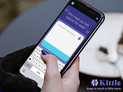 Kittle - Prompt screen branding mobile social media ui