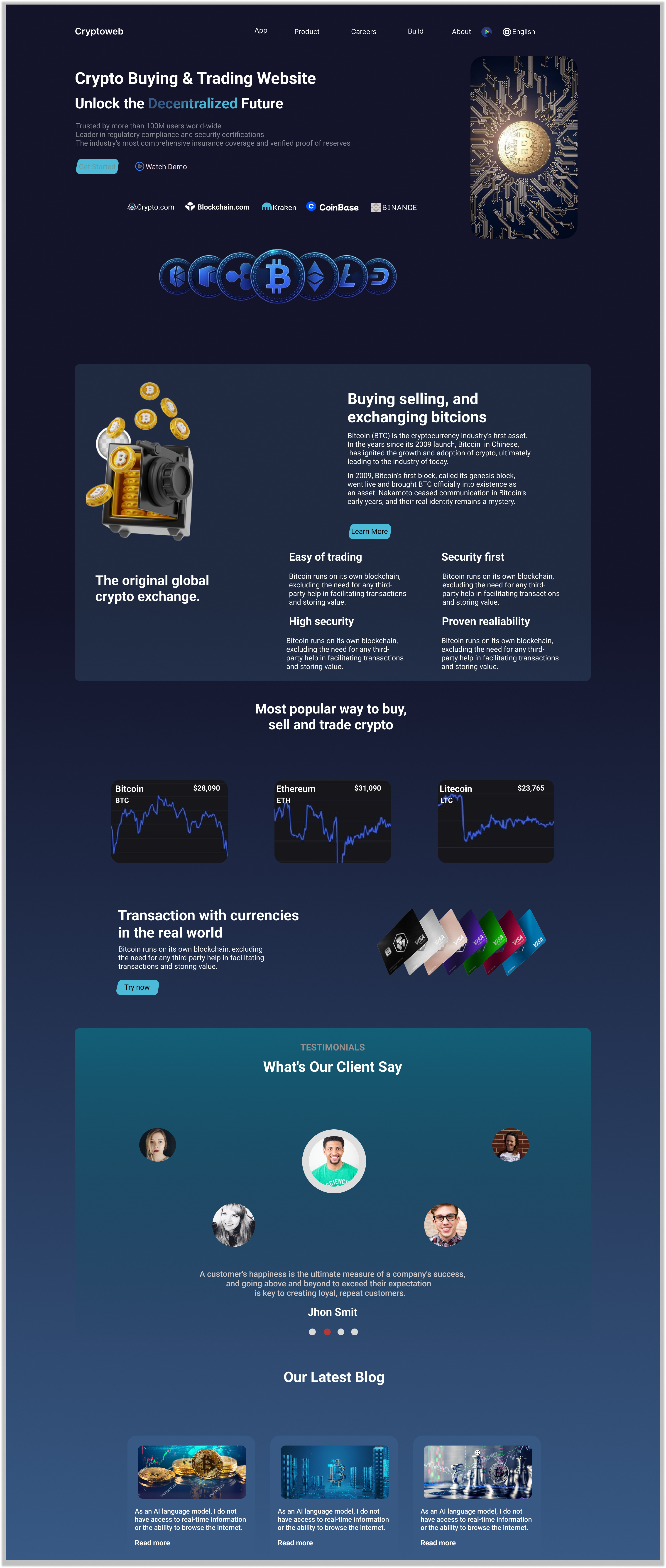 Crypto trading website design design typography ui user interface ux website