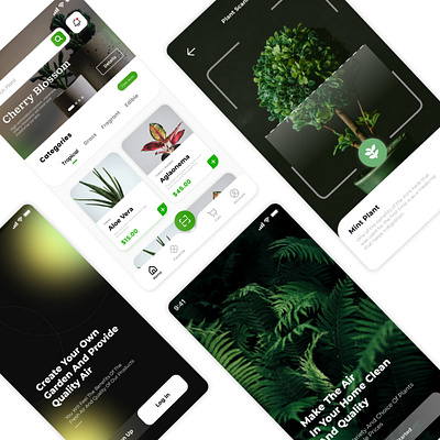 UI Design Plantshop banner branding design graphic design landing page login plant register scan shop store ui ux