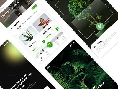 UI Design Plantshop banner branding design graphic design landing page login plant register scan shop store ui ux