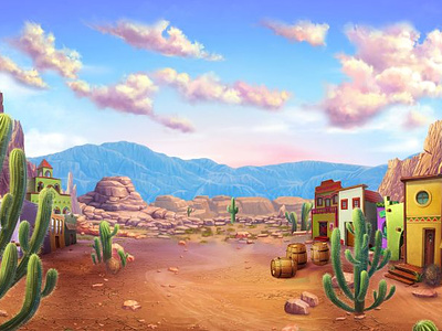 The main illustration for the Mexican themed slot game digital art gambling game art game design graphic design illustration mexican background mexican game mexican illustration mexican slot mexico slot art slot design slot illustration