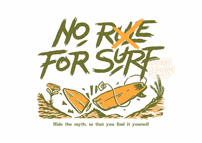 No Rule for Surf / Hand-drawn Illustration branding graphic design hand drawn handdrawn illustration illustrator typography vector