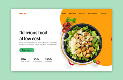 Landing page of restaurant branding design graphic design landing page restaurant web web design