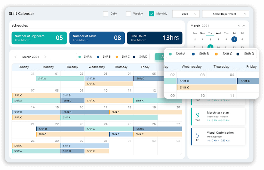 Scheduling Dashboard by JAYAKRISHNAN on Dribbble