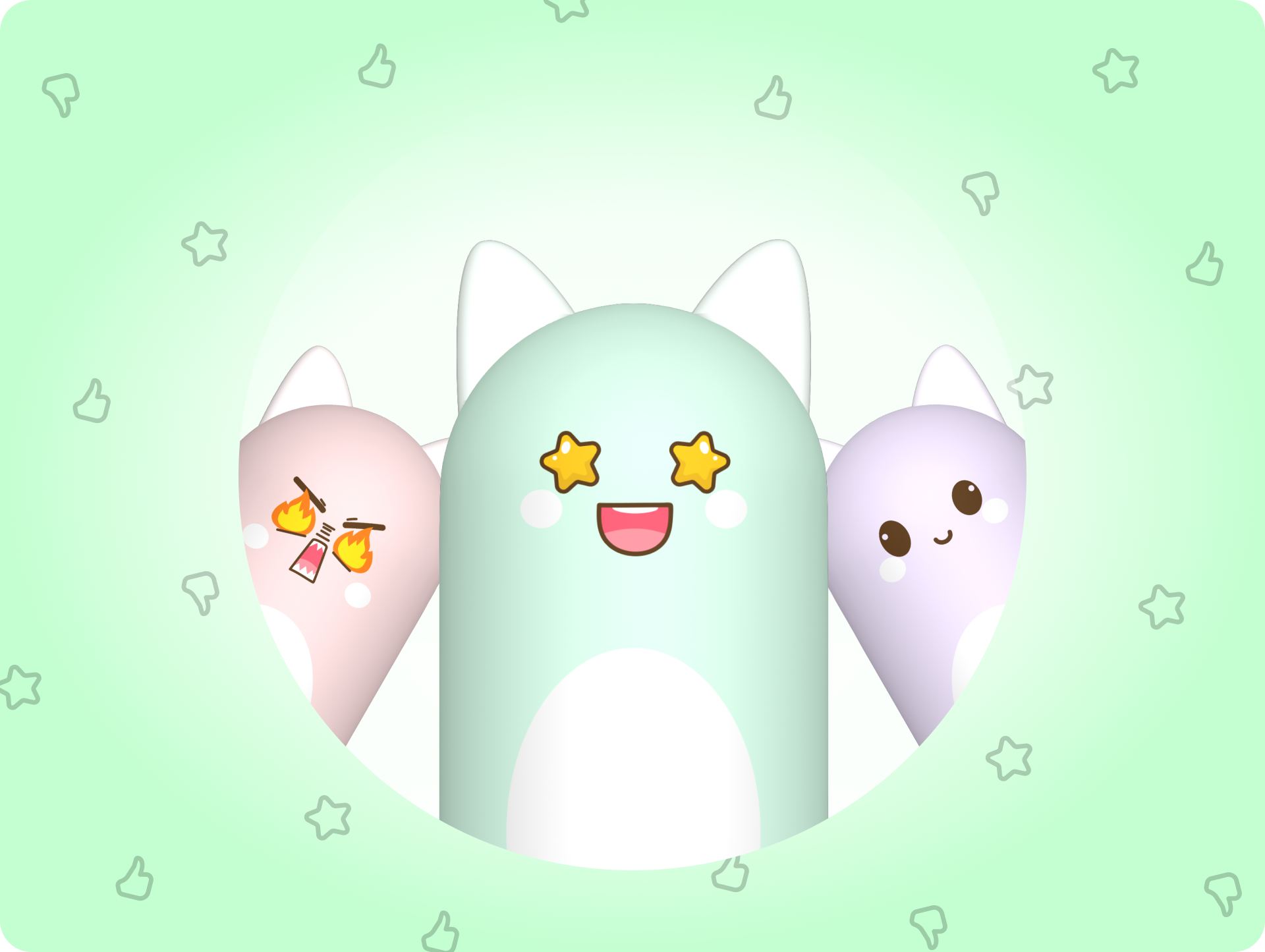 3D UI Design for Feedback and Rating 3d animation app bunny characters cute design feedback figma funny illustration interaction design rabbit rating review spline ui user interface ux web