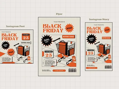 Black Friday Flyer and Social Media design banner blackfriday flyer design graphic design instagram post social media social media design
