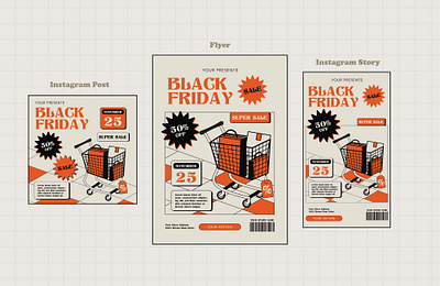 Black Friday Flyer and Social Media design banner blackfriday flyer design graphic design instagram post social media social media design