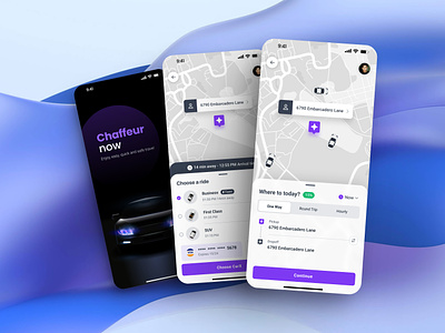 Chaffeur now car renting chaffer figma ios mobile app mobile ui taxi ubder