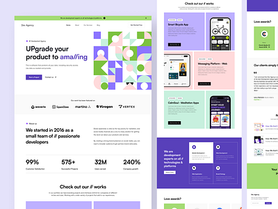 Development Agency - Website clean developer development full stack website agency landing page marketing website design ui web web development website website header