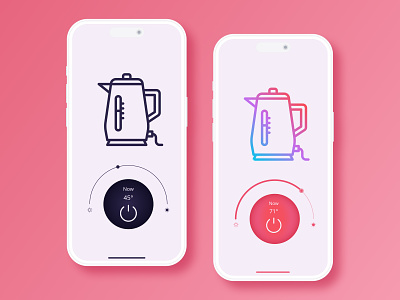 On/Off Switch app dailyui dailyui015 home kitchen mobile mobile app onoff smart smart home switch teapot technic ui