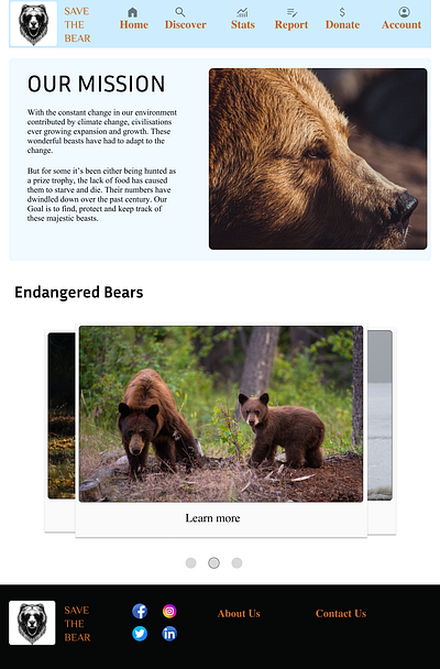 Save the bear case study design mobile ui ux website