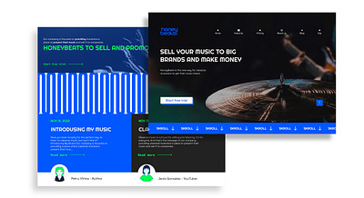 Honey Beats | Landing page brand identity branding design graphic design landing page logo ui web web design web site