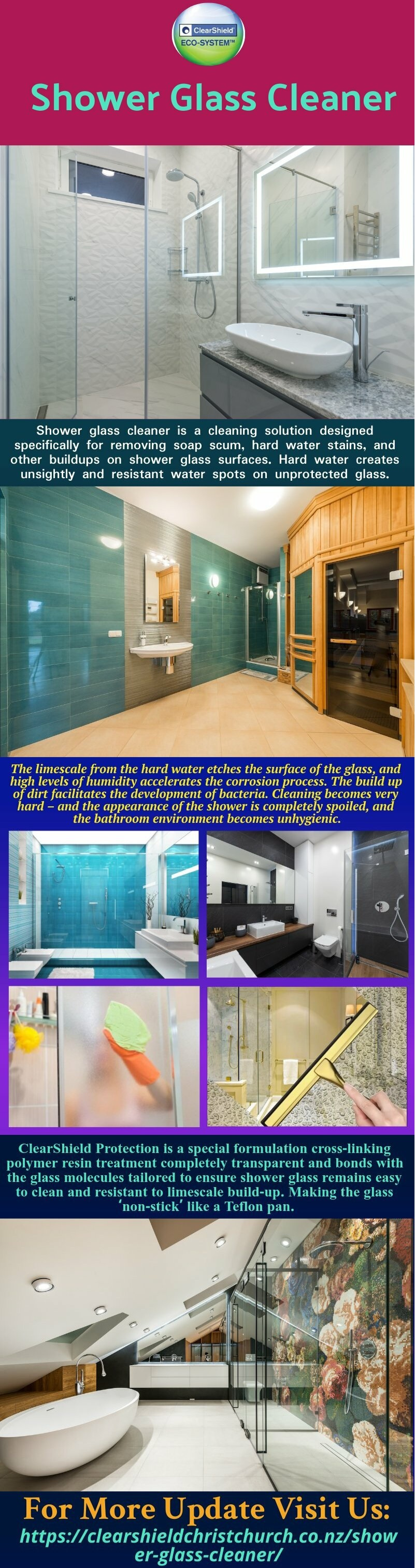 Shower Glass Cleaner by ClearShield Christchurch on Dribbble