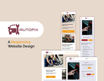 AutoFix Responsive Web Design automobile car diagnosis responsive web design ui design ux design web app