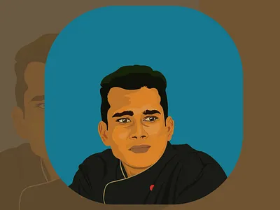 Flat Vector Portrait branding design digital illustration digitalart flat design flat illustration flat vector portrait graphic design illustration logo portrait ui vector vector design vector portrait