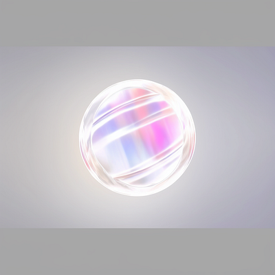 Glass ball 3d design illustration