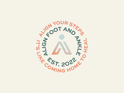 Align Foot & Ankle brand brand assets branding design gradient graphic design illustration logo logo design