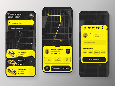 Taxi service - Mobile app design app app design design app figma mobile taxi taxi app ui ux