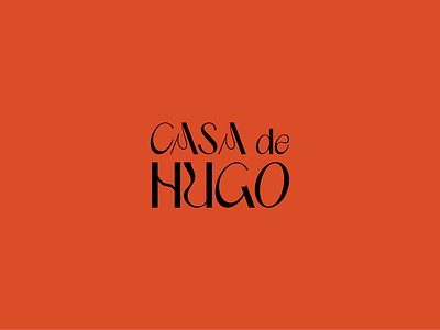 Casa de Hugo brand branding graphic design logo logotype minimal minimalistic orange product design restaurant
