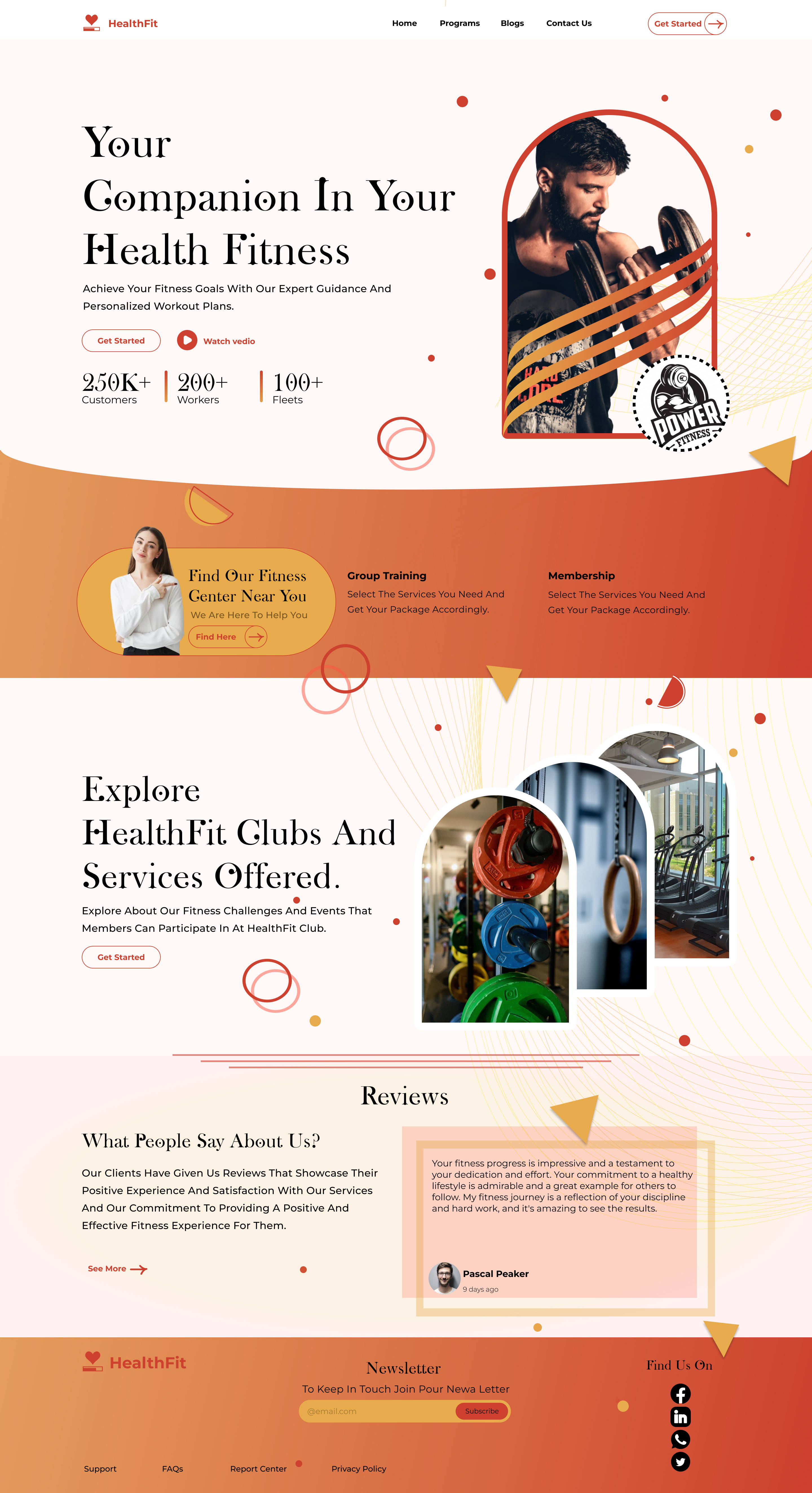 Health and fitness website design design ui user interface ux website