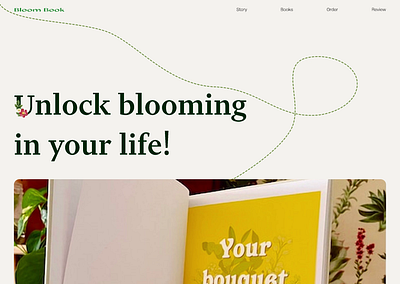 Blooming - is a way to be creative animation colorfull design figma landing page ui web