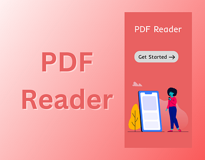 PDF Reader app design ui