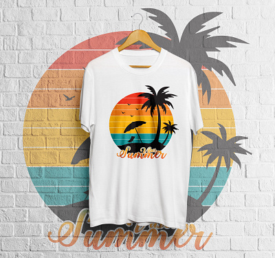 Summer Vibes || Vintage T-Shirt Design design graphic design t shirt t shirt design tshirt design vintage t shirt