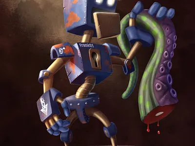Frank01 boardgame cardgame character illu illustration robot
