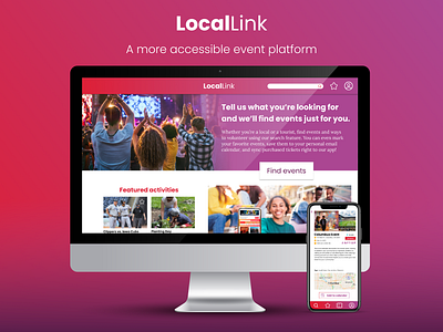 LocalLink | A more accessible event platform app branding design graphic design typography ui ux