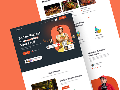 Food Delivery Landing Page design figma design food delivery app food delivery landing page landing page ui website