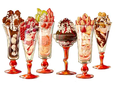 Icecream and more advertising food icecream illustration sweet tiramisú