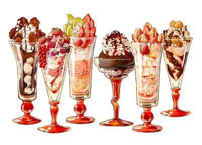 Icecream and more advertising food icecream illustration sweet tiramisú